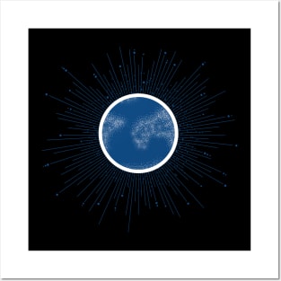 Blue Sun Space Posters and Art